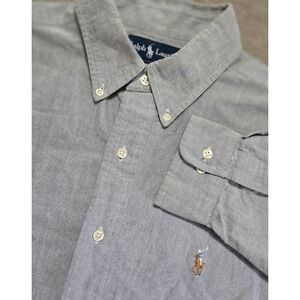 Ralph Lauren 16.5 36-37 Blue Oxford Yarmouth Button Down